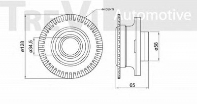 TREVI AUTOMOTIVE wb1543 -  Комплект подшипника ступицы колеса